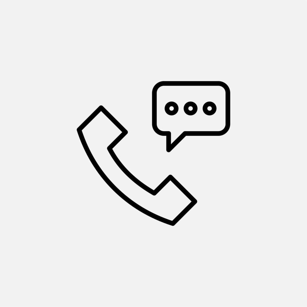 Call, Centre, Telephone Line Icon, Vector, Illustration, Logo Template. Suitable For Many Purposes. vector