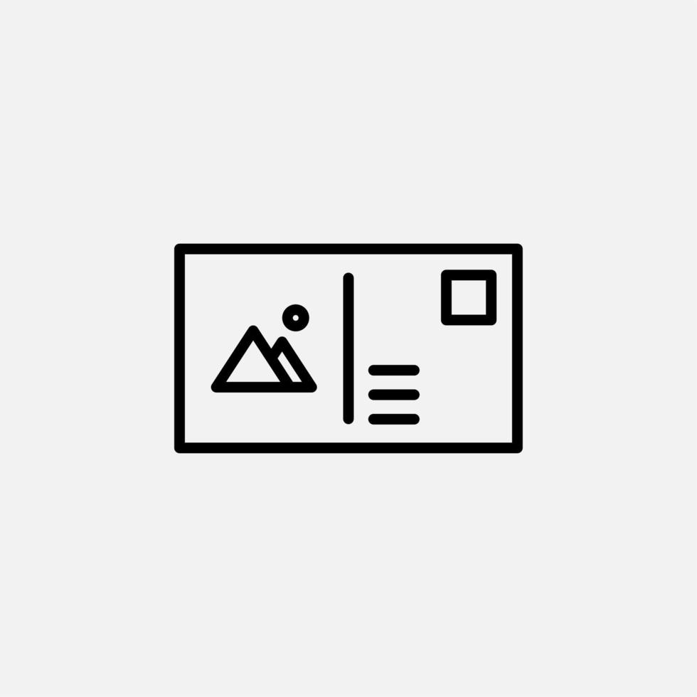 Post, Letter, Mail, Postcard Line Icon, Vector, Illustration, Logo Template. Suitable For Many Purposes. vector