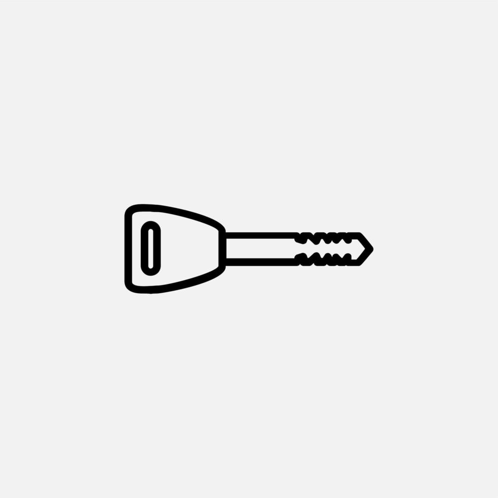 Key Line Icon, Vector, Illustration, Logo Template. Suitable For Many Purposes. vector