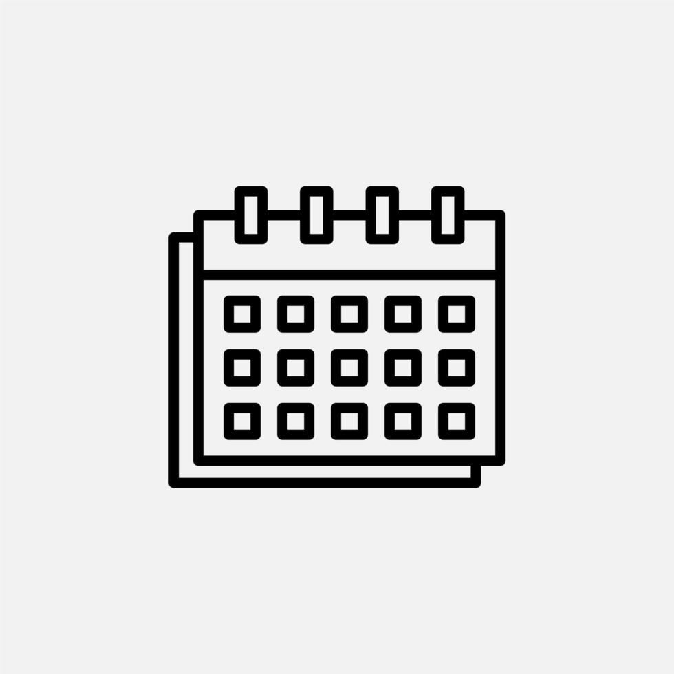 Calendar, Schedule, Date Line Icon, Vector, Illustration, Logo Template. Suitable For Many Purposes vector