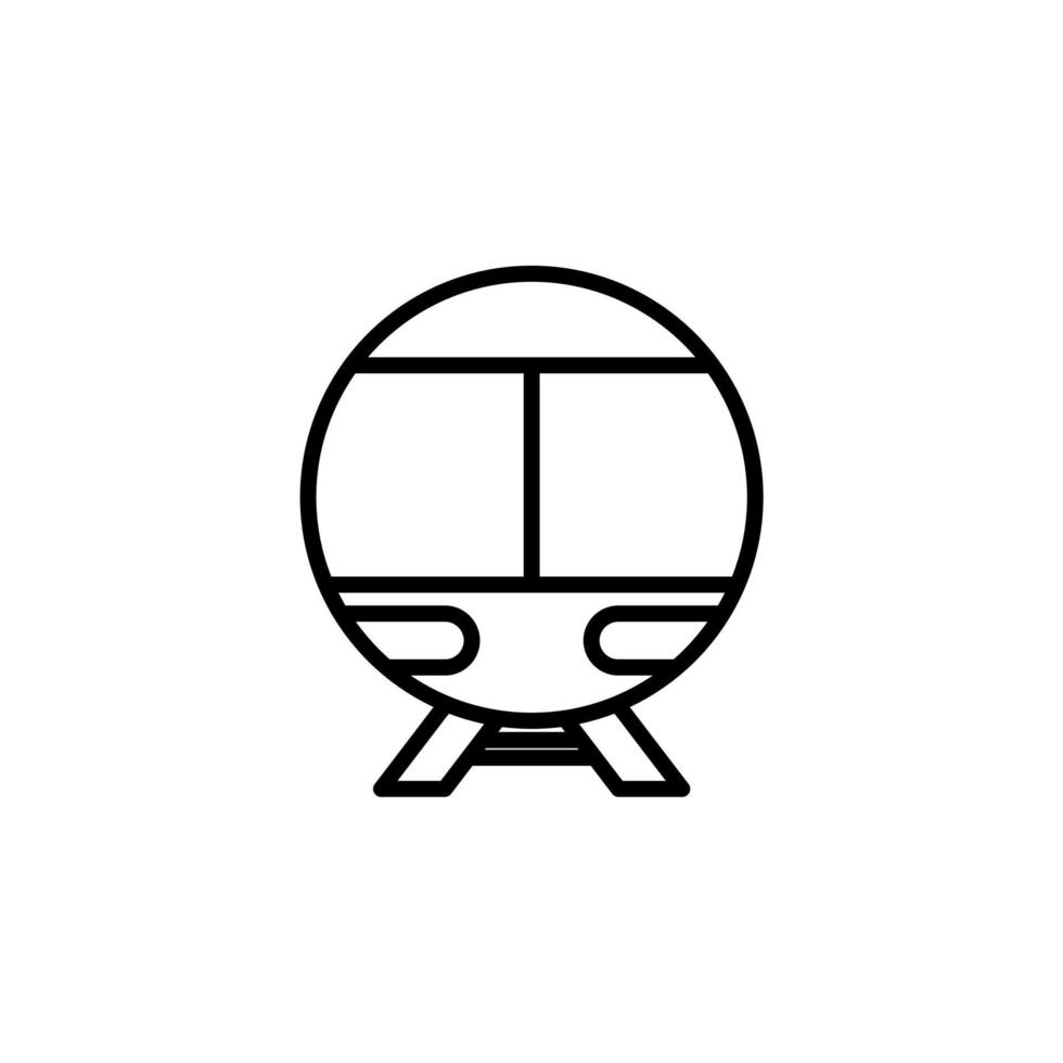 Transport, Locomotive, Train Line Icon, Vector, Illustration, Logo Template. Suitable For Many Purposes. vector