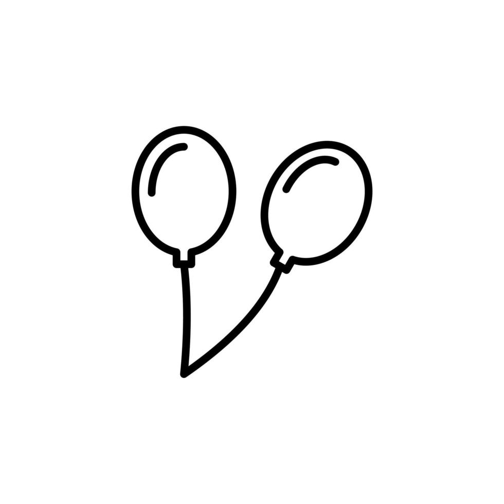 Balloon, Ballon Line Icon, Vector, Illustration, Logo Template