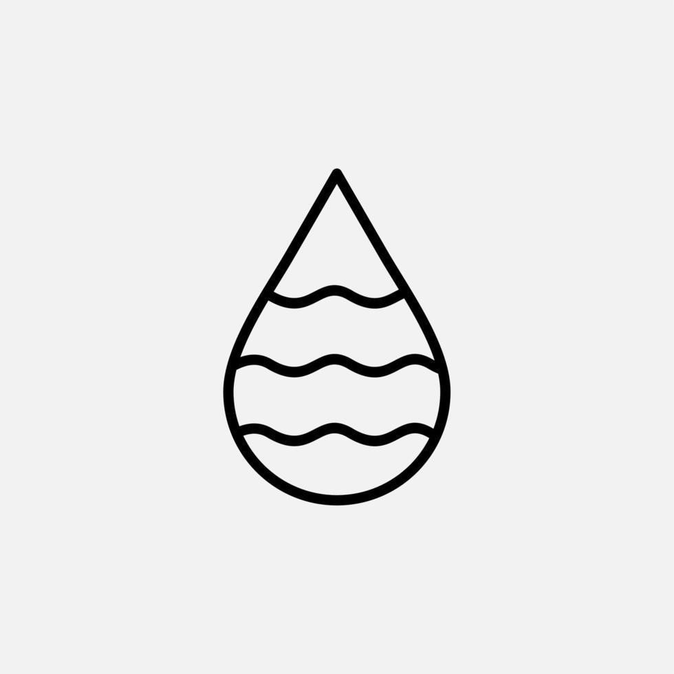 Waterdrop, Water, Droplet, Liquid Line Icon, Vector, Illustration, Logo Template. Suitable For Many Purposes. vector