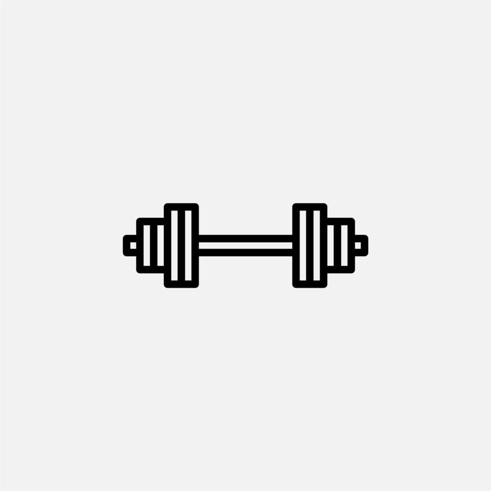 Gym, Fitness, Weight Line Icon, Vector, Illustration, Logo Template. Suitable For Many Purposes. vector