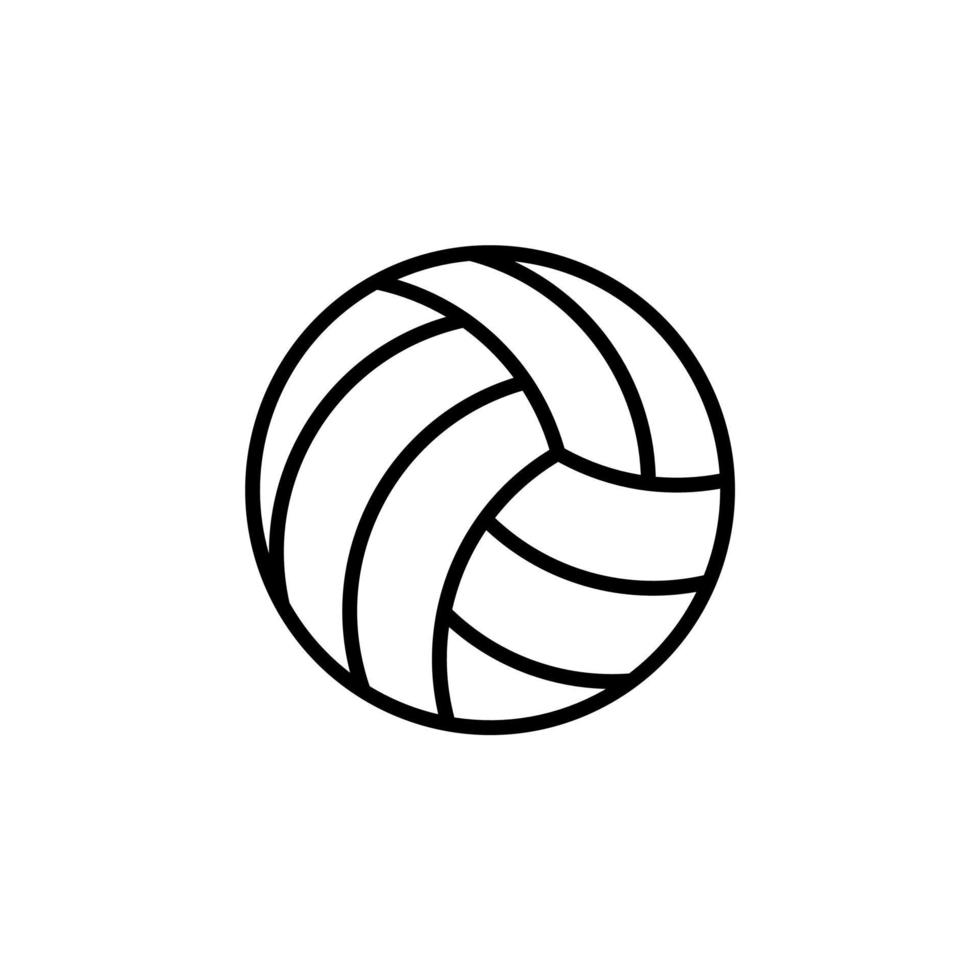 Icono de línea de voleibol, vector, ilustración, plantilla de logotipo. adecuado para muchos propósitos. vector