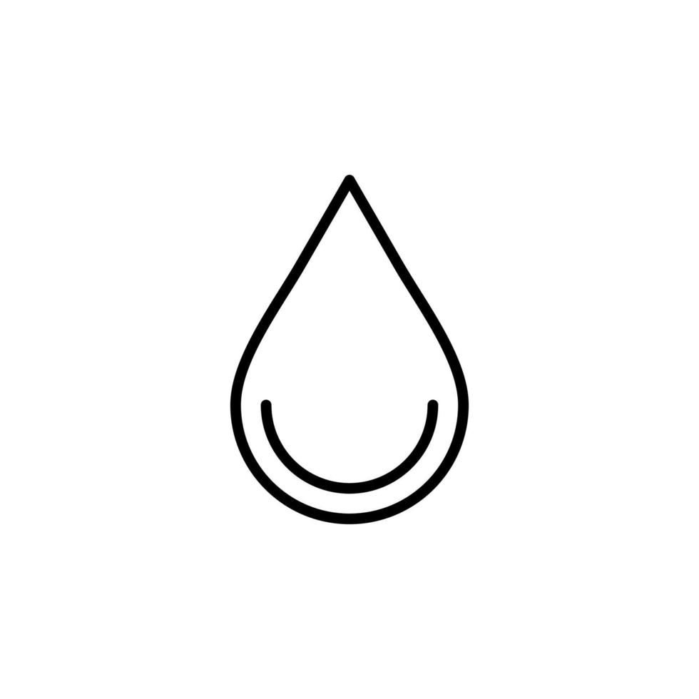 gota de agua, agua, gota, icono de línea de líquido, vector, ilustración, plantilla de logotipo. adecuado para muchos propósitos. vector