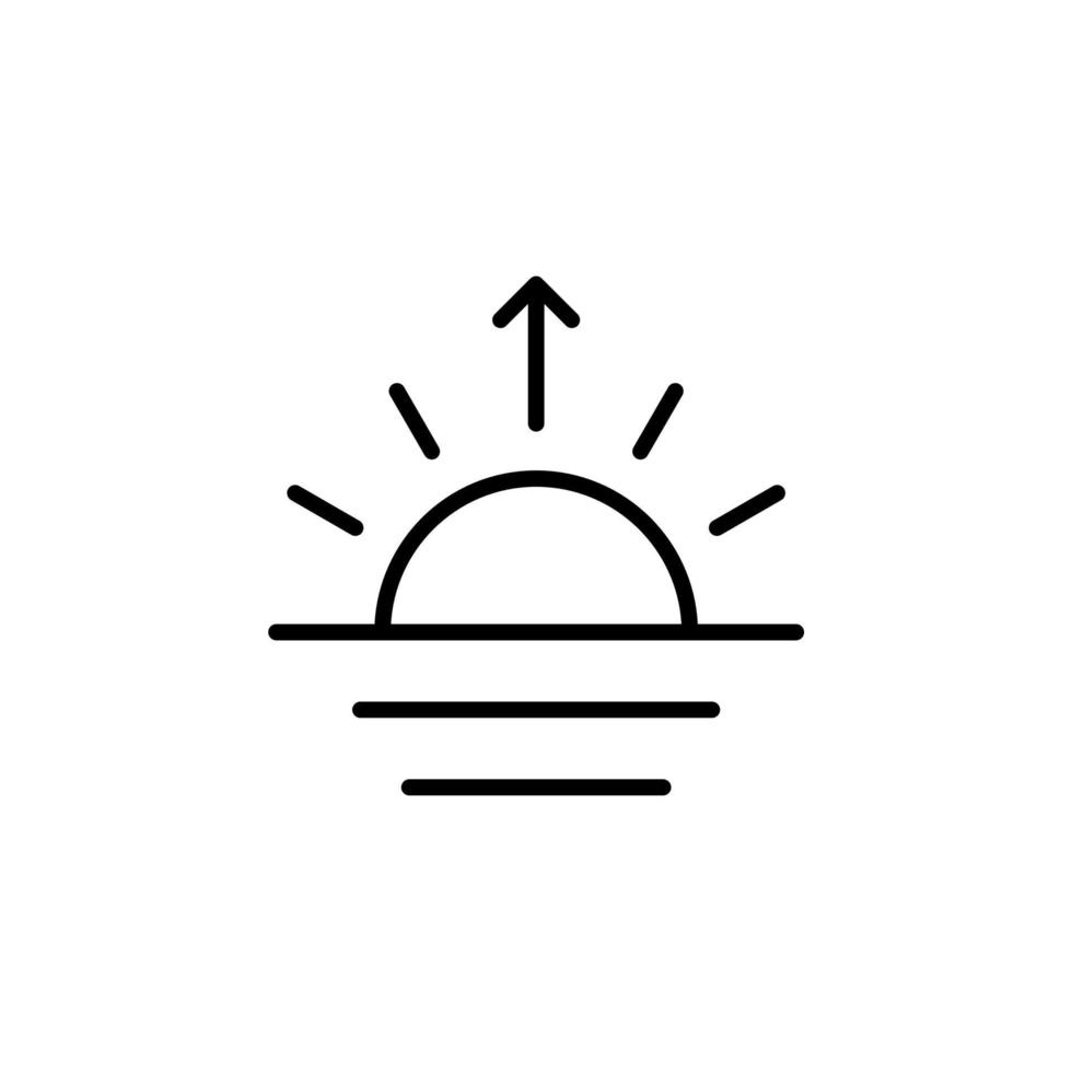 Sunrise, Sunset, Sun Line Icon, Vector, Illustration, Logo Template. Suitable For Many Purposes. vector