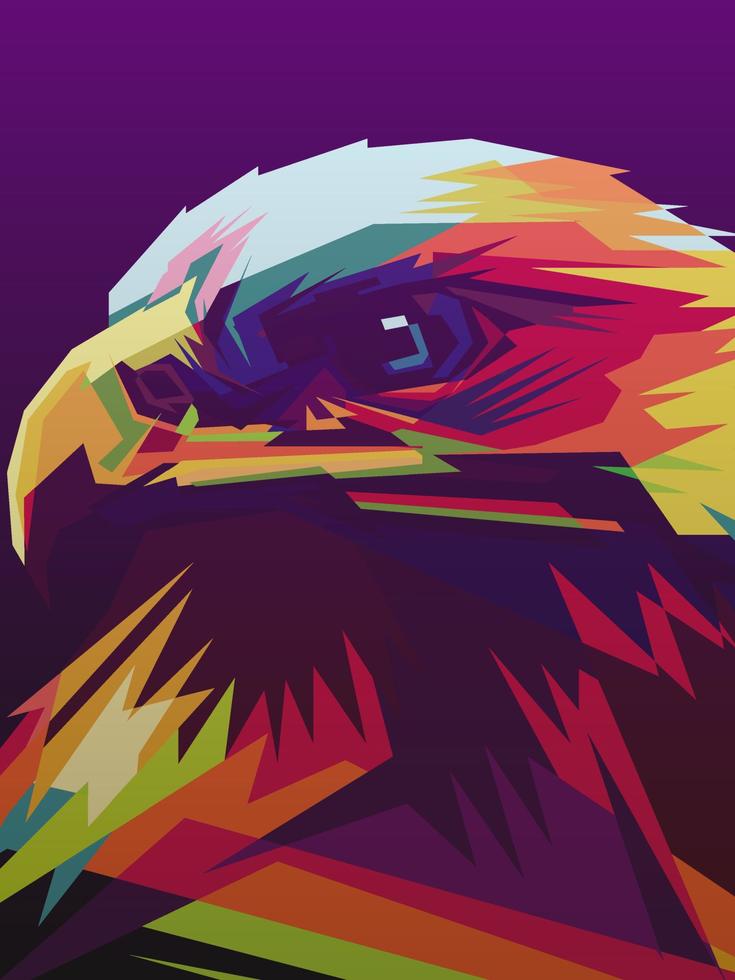vector de arte pop de cabeza de águila 4853598 Vector en Vecteezy