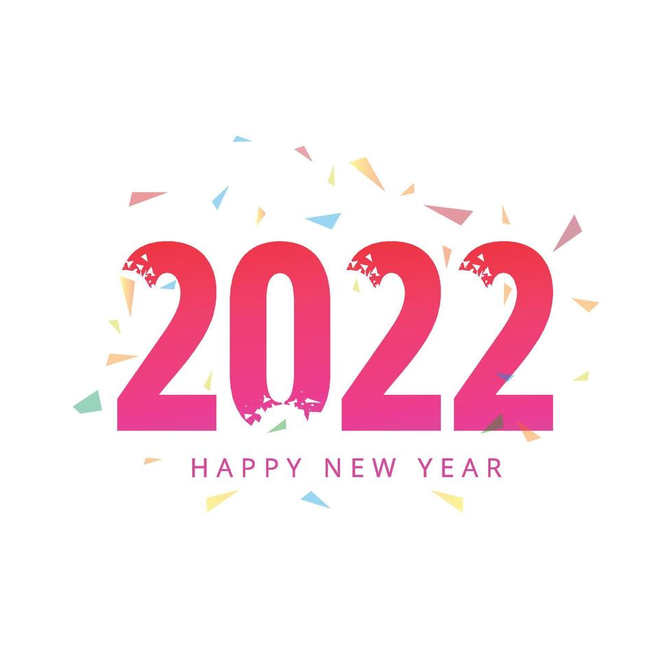 Happy new year 2022 holiday celebration background vector