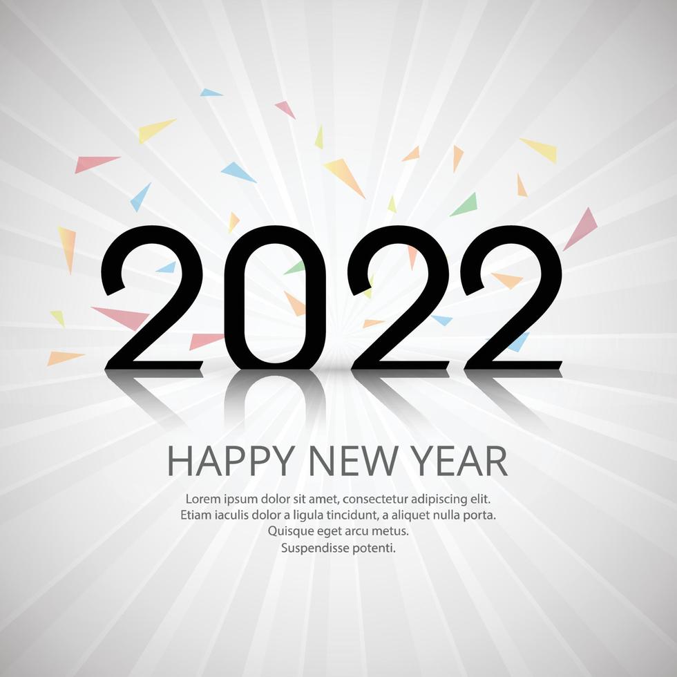 New year 2022 holiday card celebration design vector