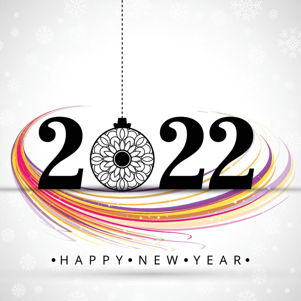 Abstract 2022 new year calendar template design vector