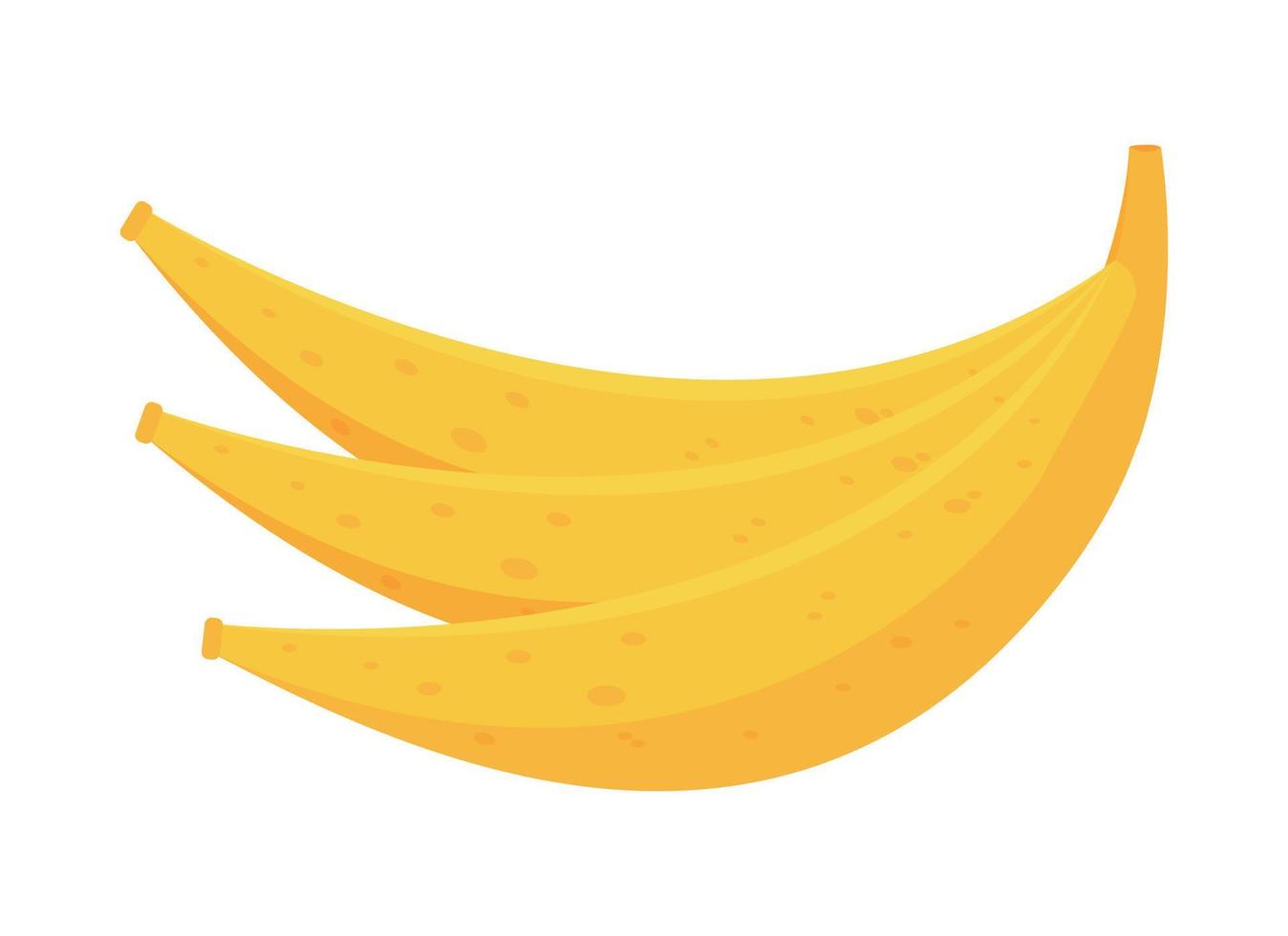 Yellow fresh bananas semi flat color vector object