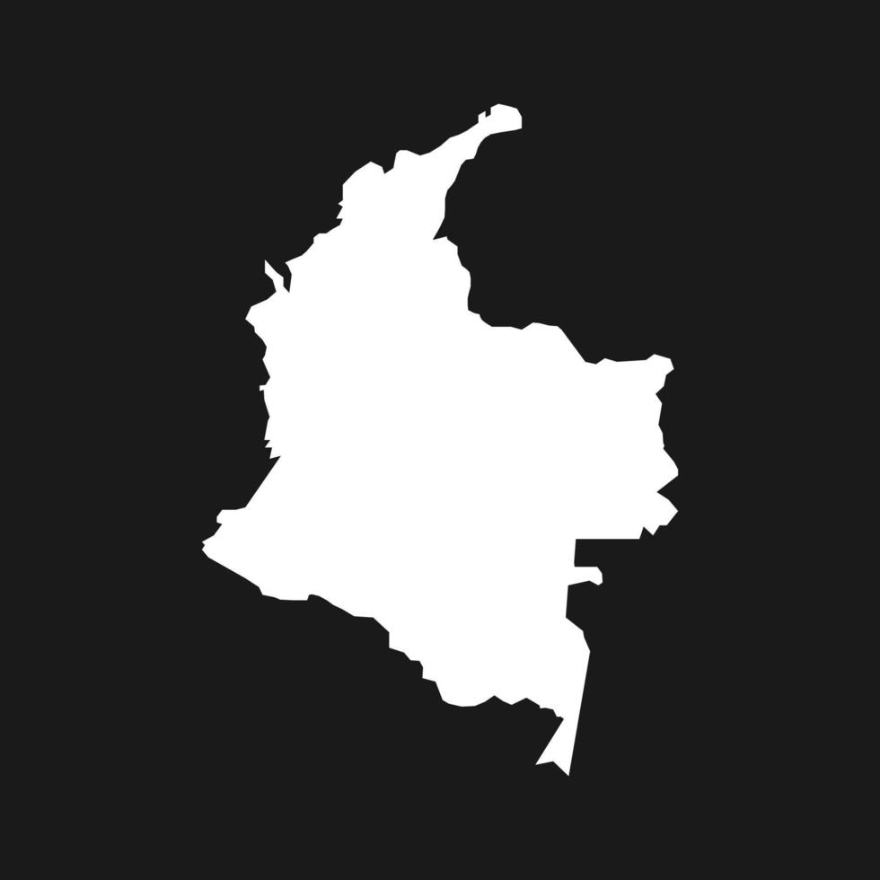 Colombia map on black background vector