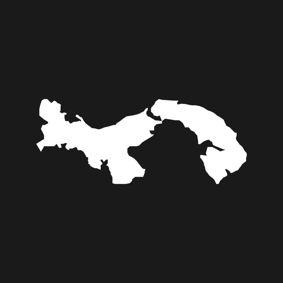 Panama map on black background vector