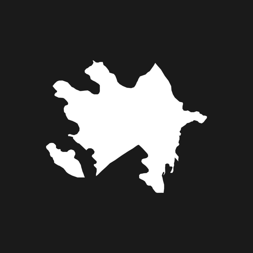 Map of Azerbaijan on Black Background vector