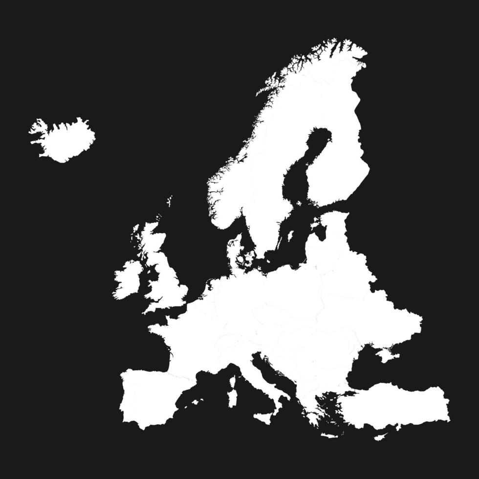 mapa de europa de alta calidad vector