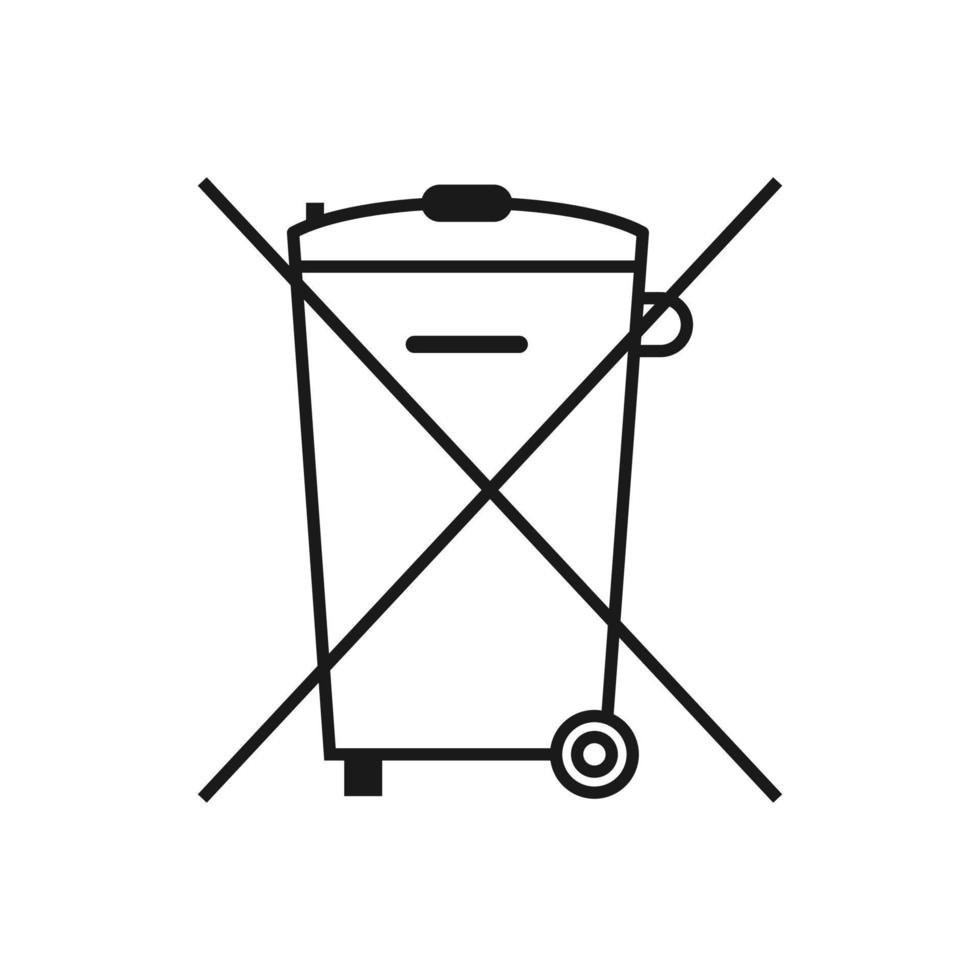 Trash can. Waste recycling. Do not litter. Municipal waste. vector