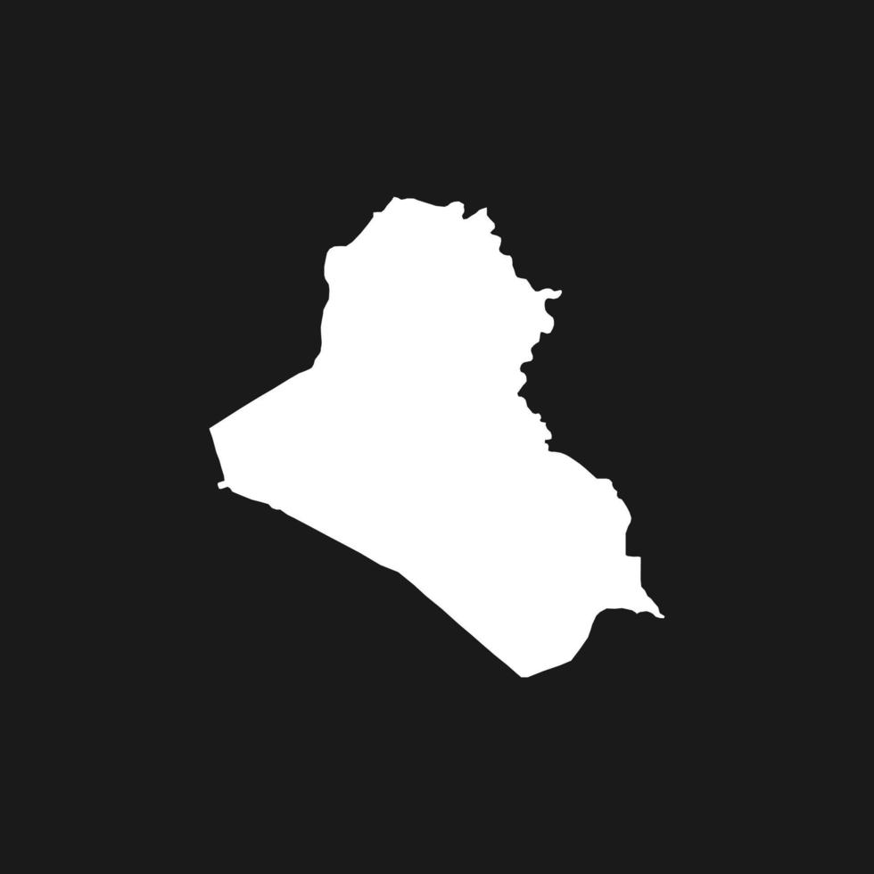 mapa de irak sobre fondo negro vector