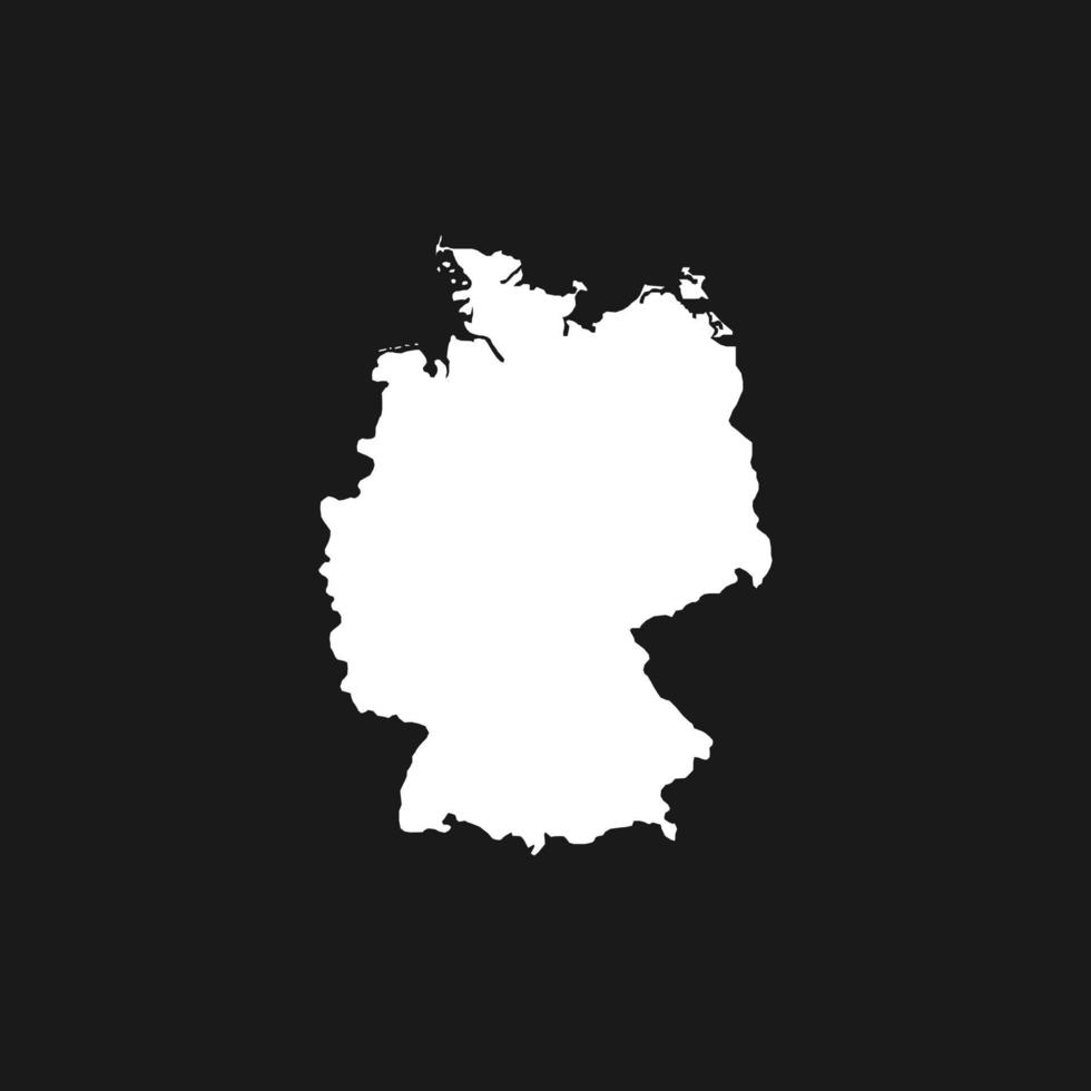 Map of Germany on Black Background vector