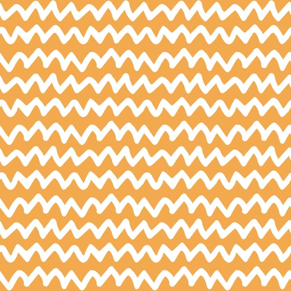 Zigzag abstract seamless pattern in yellow and white colors. Vector geometric illustration, can be used as border