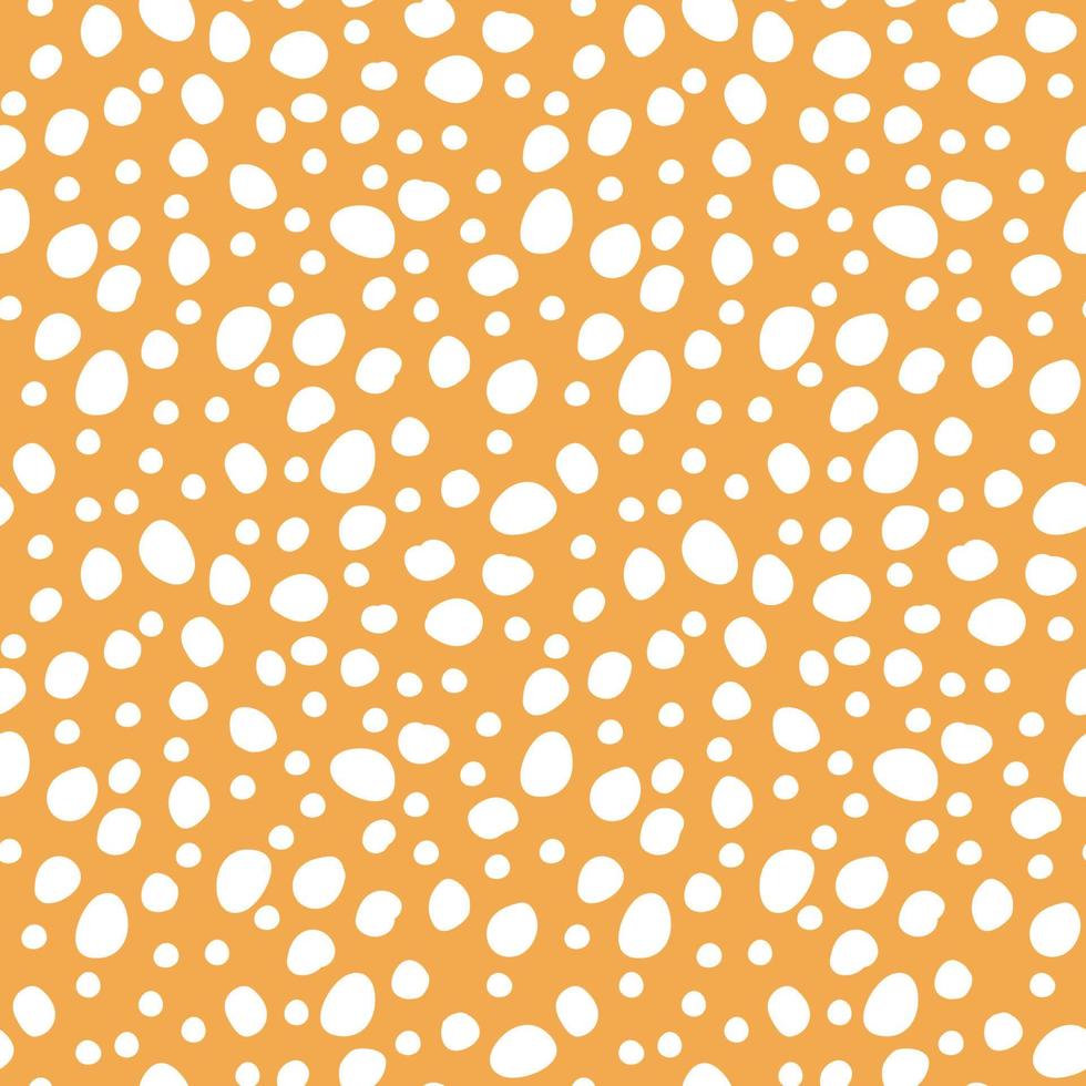 Abstract seamless pattern of bubbles. Vector illustration on yellow with white circles or dots