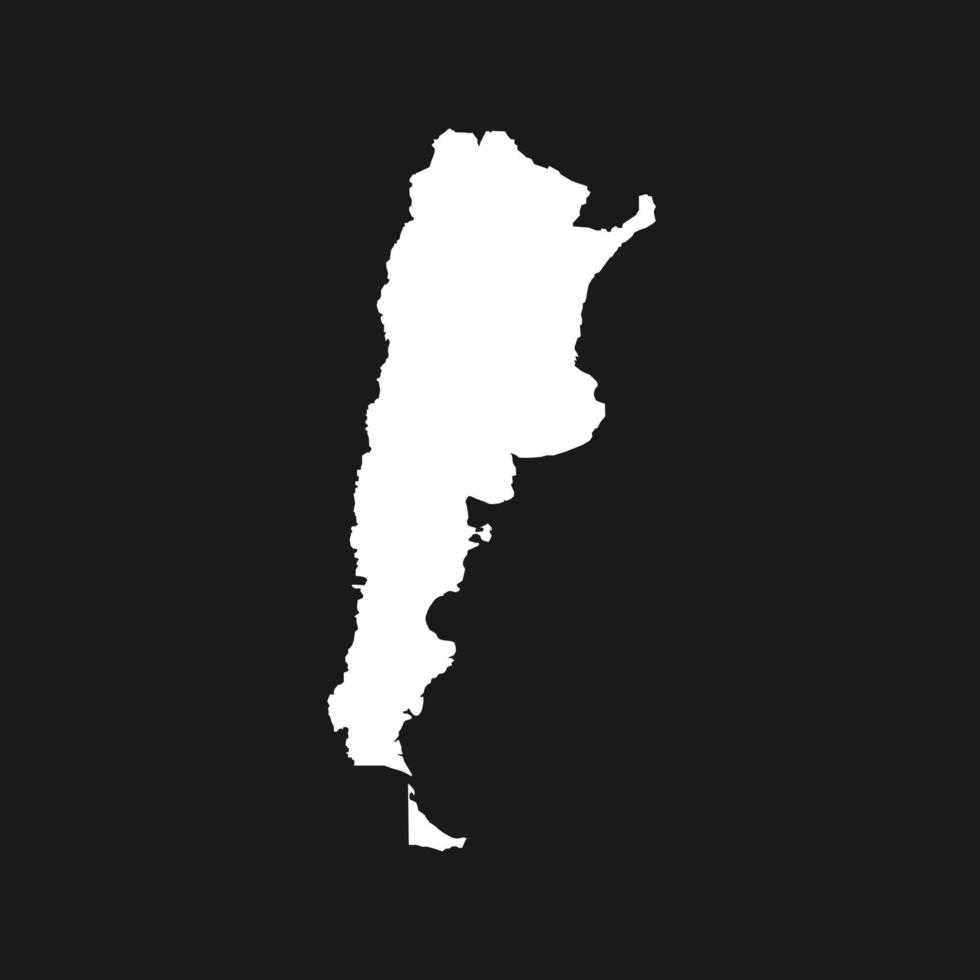 mapa de argentina sobre fondo negro vector