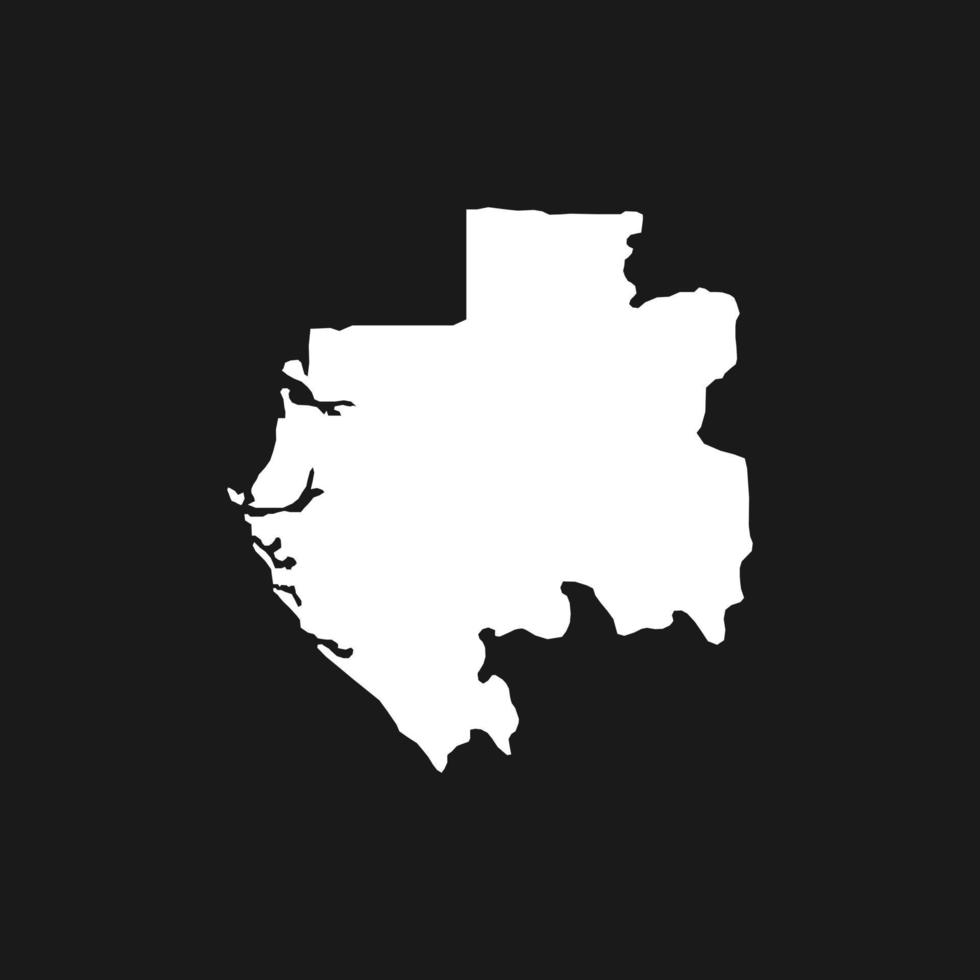 Map of Gabon on Black Background vector