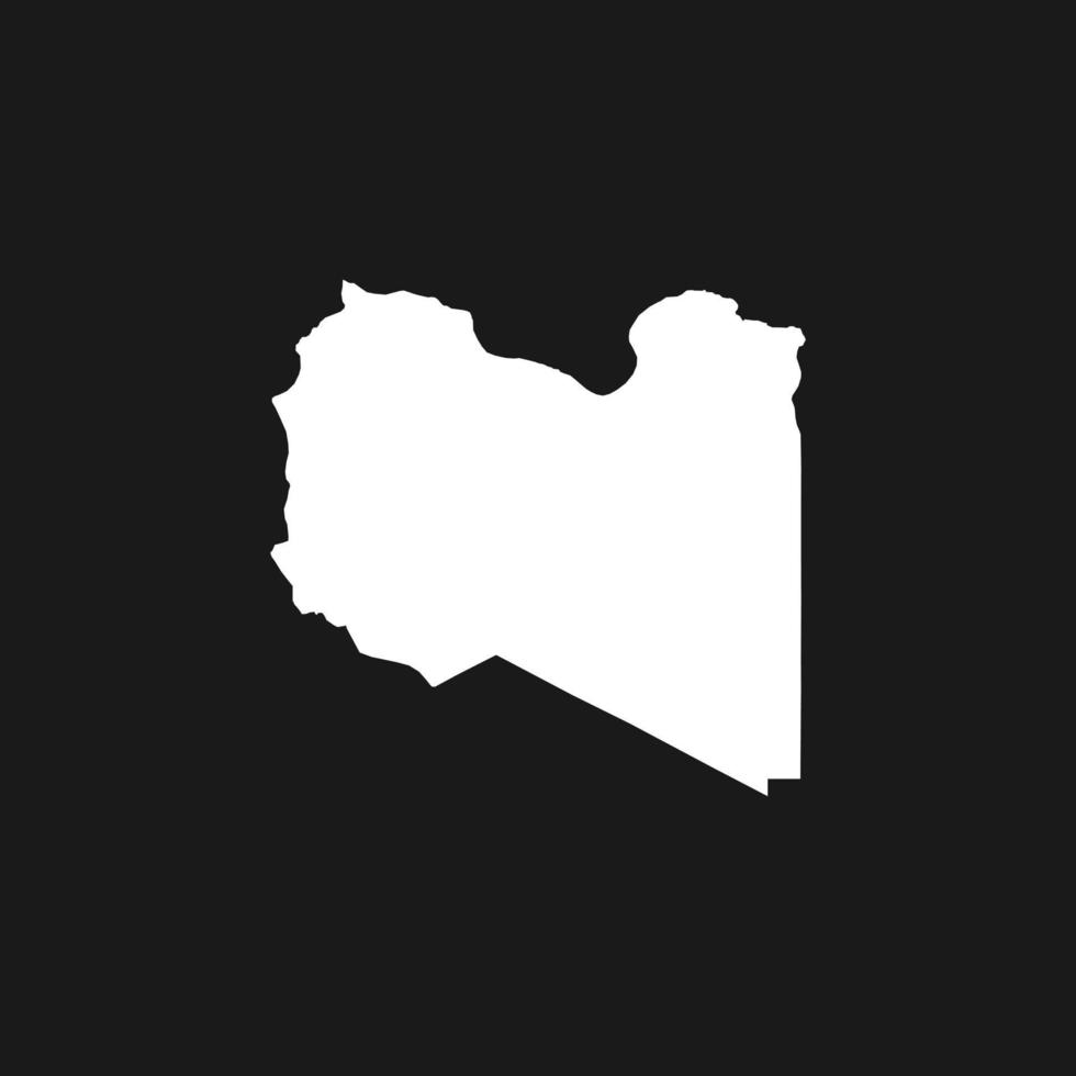 Map of Libya on Black Background vector