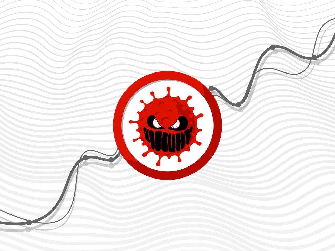 Infection growth graph of new coronavirus variant of COVID-19 strain omicron on white background. Mutated corona virus outbreak and respiratory infection disease epidemic. Vector eps illustration