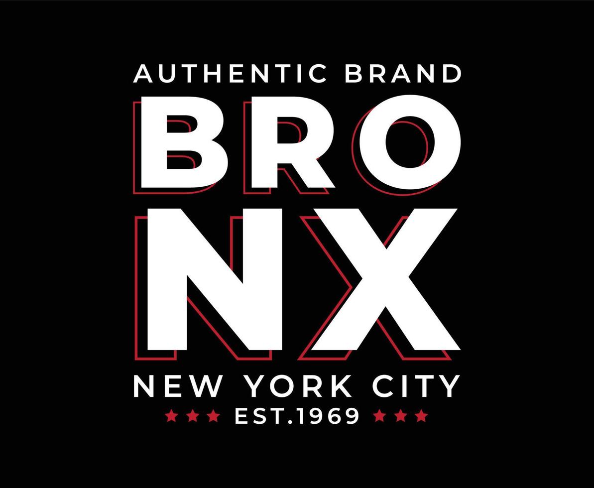 Bronx New York City Typography Vector T-shirt Graphics