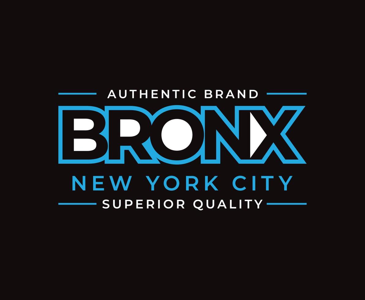 Bronx New York City Typography Vector T-shirt Graphics