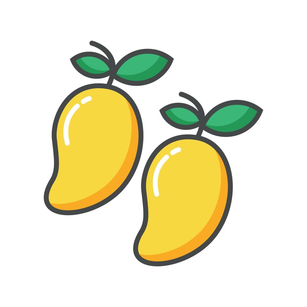 mango vector on white background