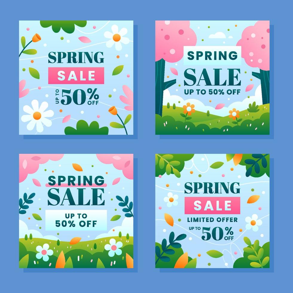 Spring Sale Offer for Social Media vector