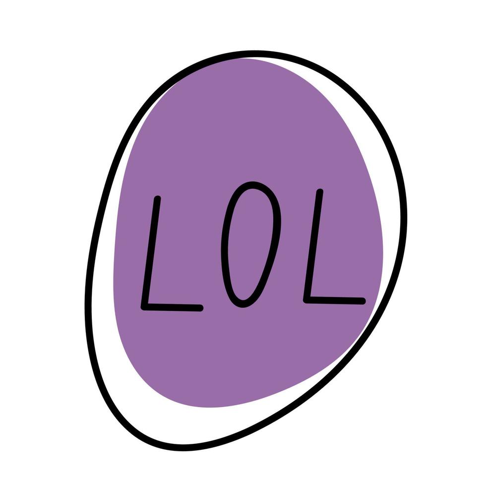 Hand Drawn Speech Bubble - LoL. vector