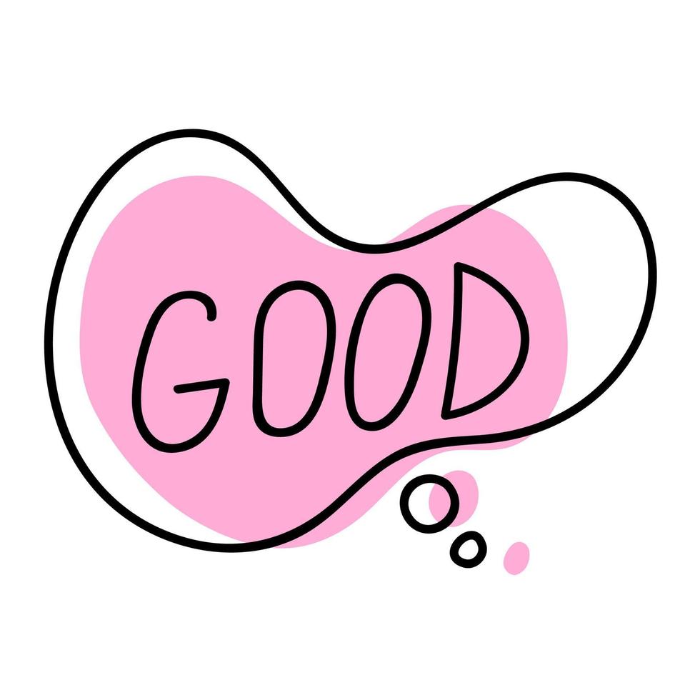 Hand Drawn Speech Bubble - Good. vector