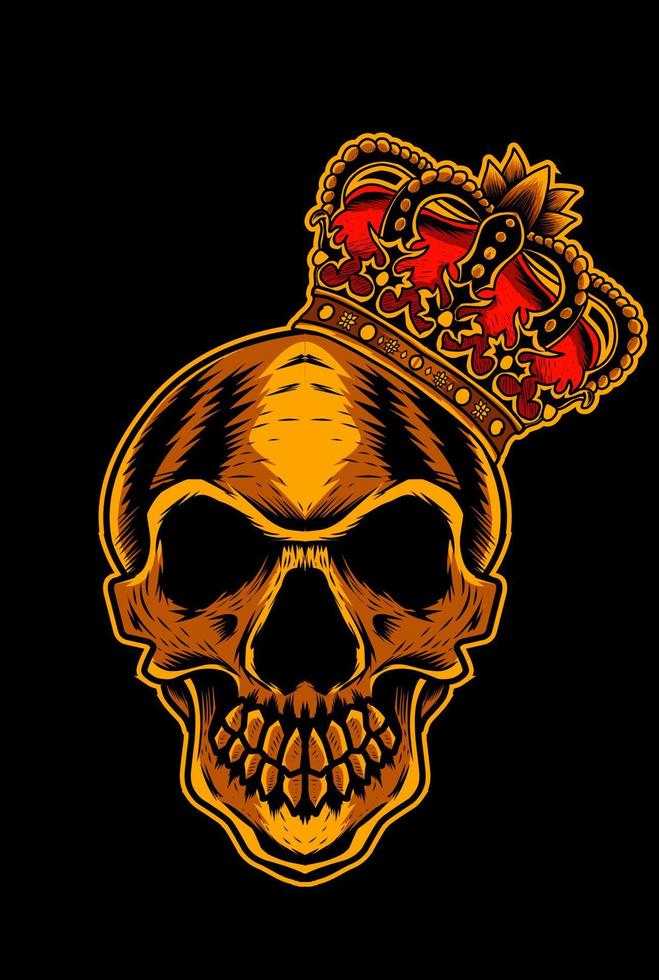 skull king illustration 10822883 Vector Art at Vecteezy