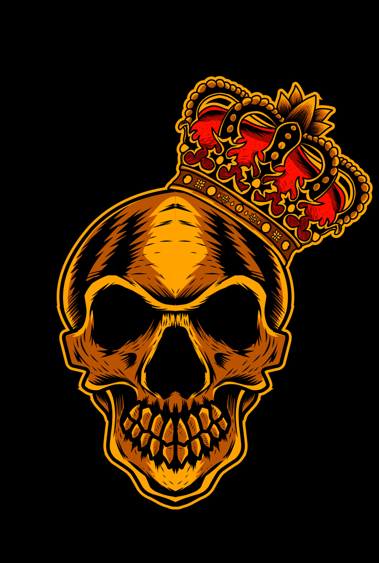 Skull king Royalty Free Vector Image - VectorStock