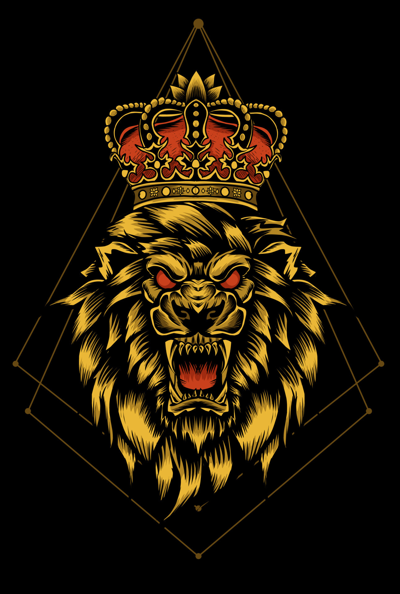 illustration vector lion king 4854653 Vector Art at Vecteezy