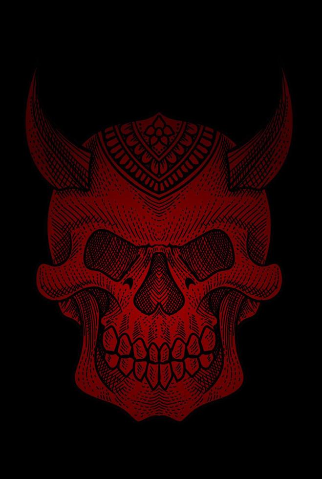 illustration vector demon skull head 4854667 Vector Art at Vecteezy