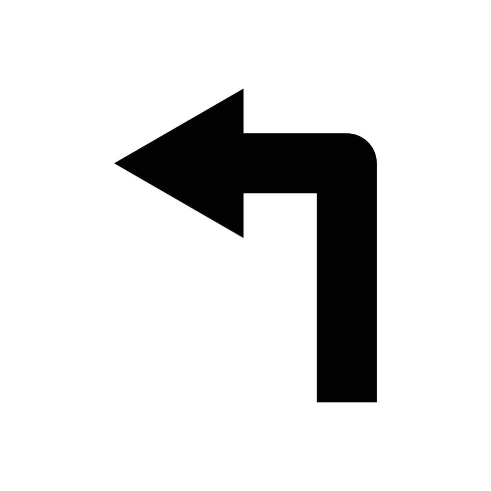Left Turn Arrow Icon. Design template vector