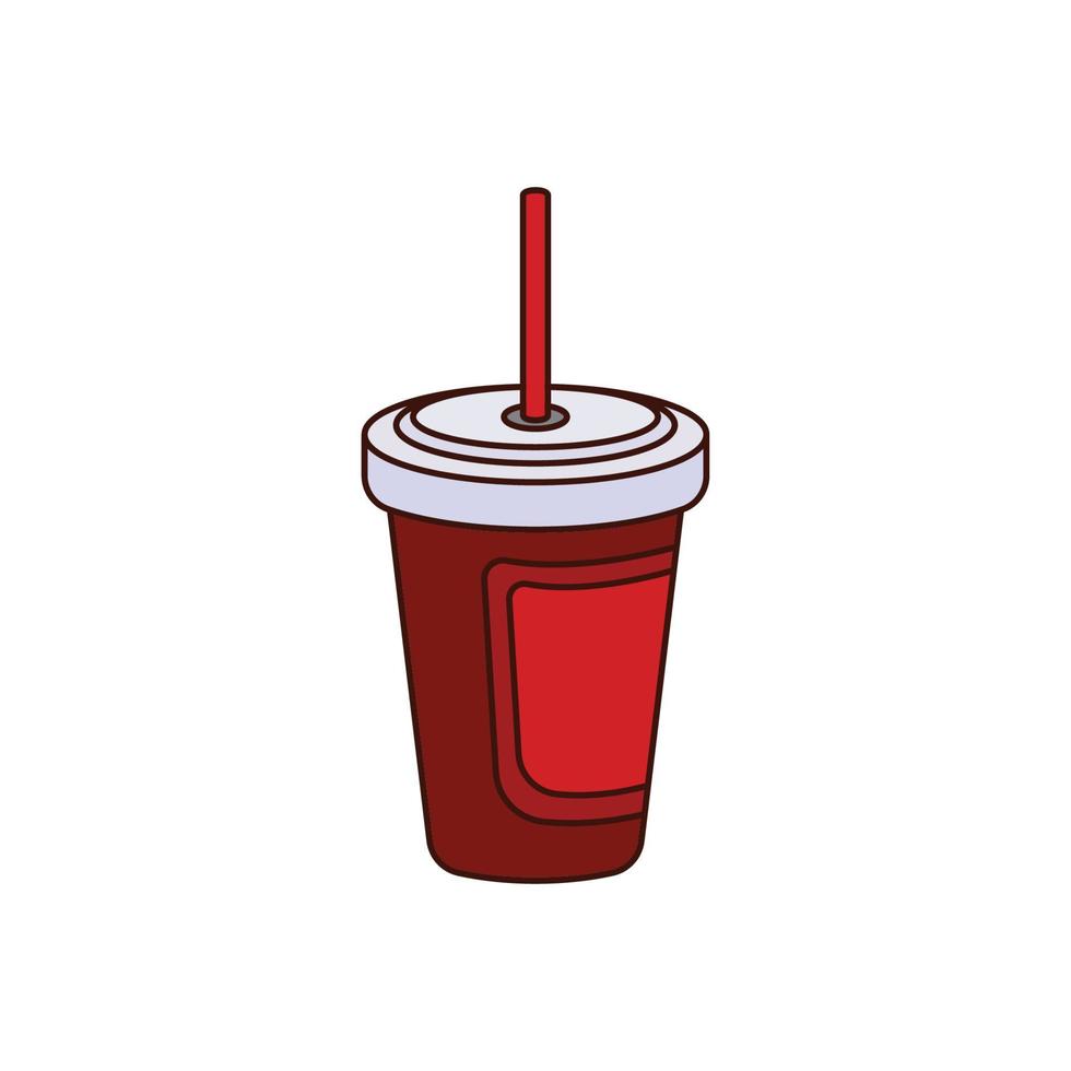 Fresh drink flat icon. Design template vector