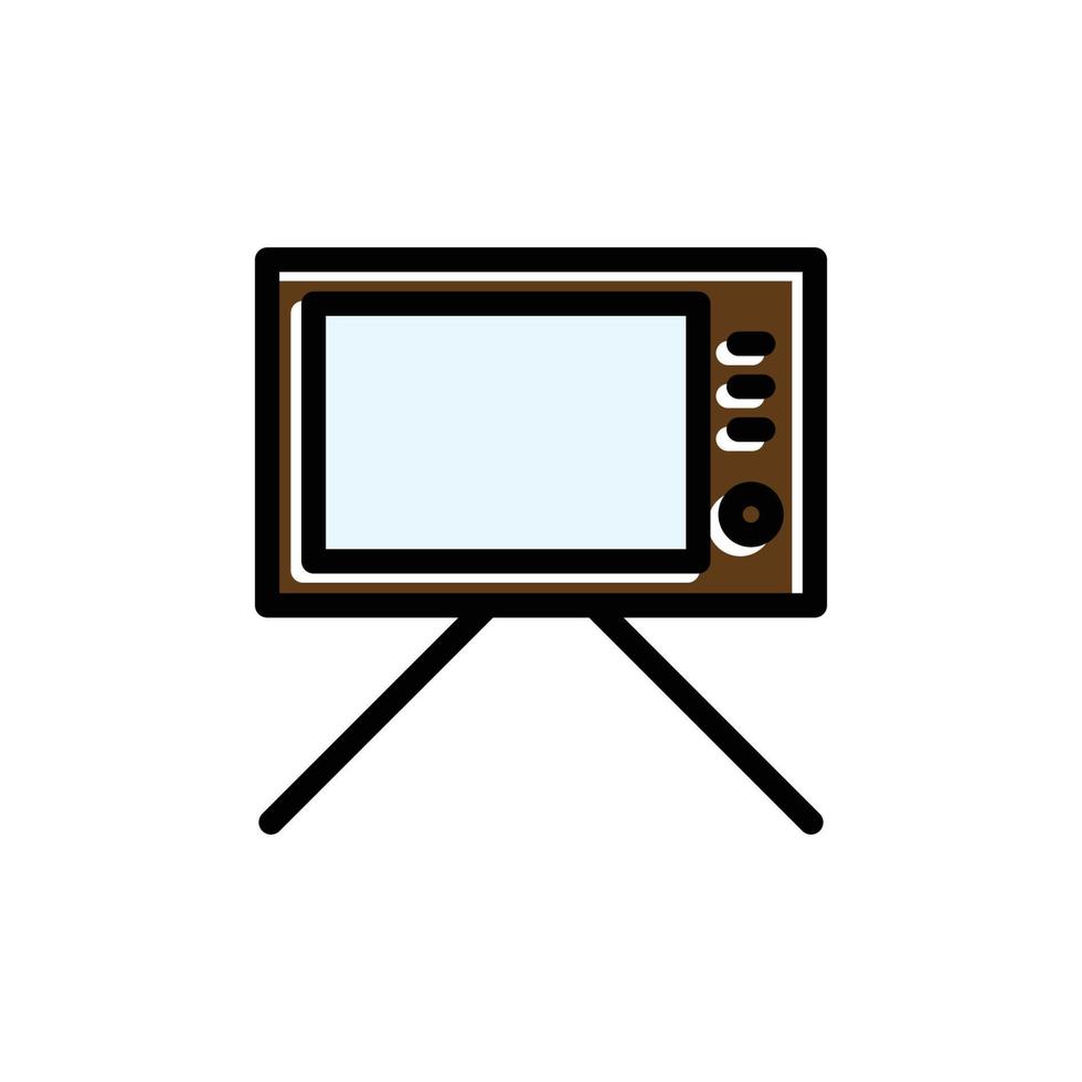 Classic television flat icon. elderly icon. Design template vector