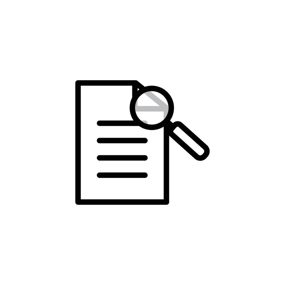 Elderly line icon, reading using a magnifying glass. Design template vector