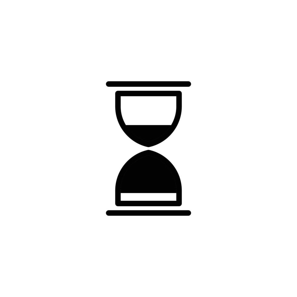 Time icon, hourglass. Design template vector