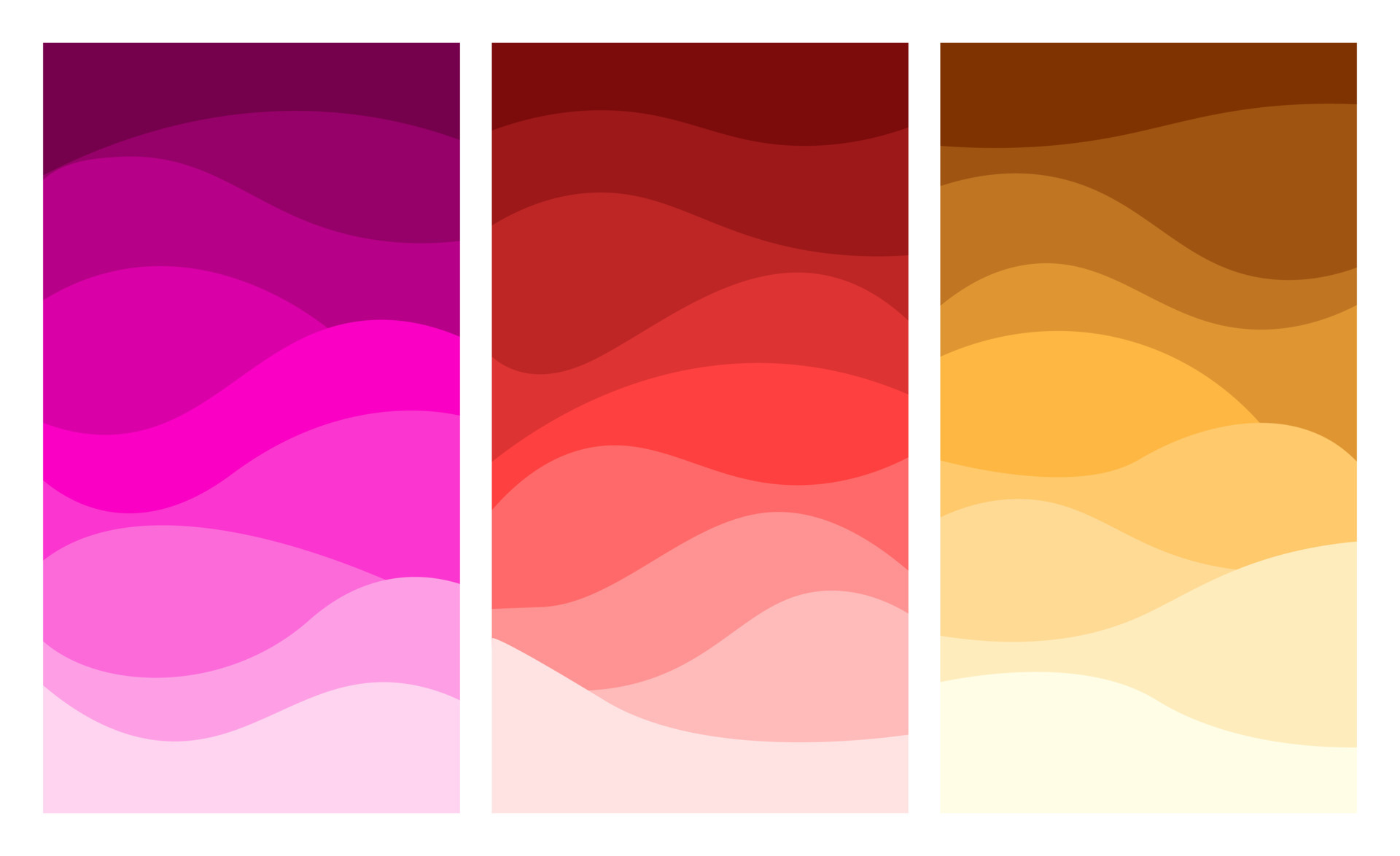 gradation color arrangement, papercut color background gradient light