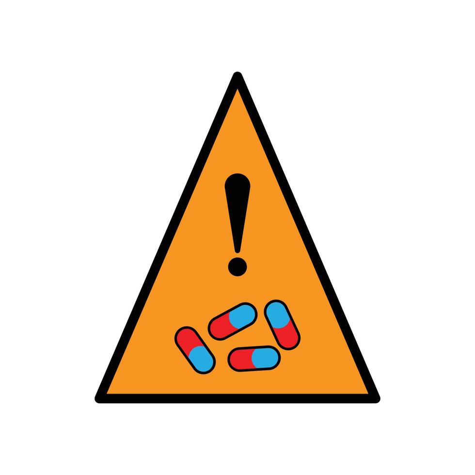 Drug stop flat icon, stop over dose, international overdose day. Design template vector