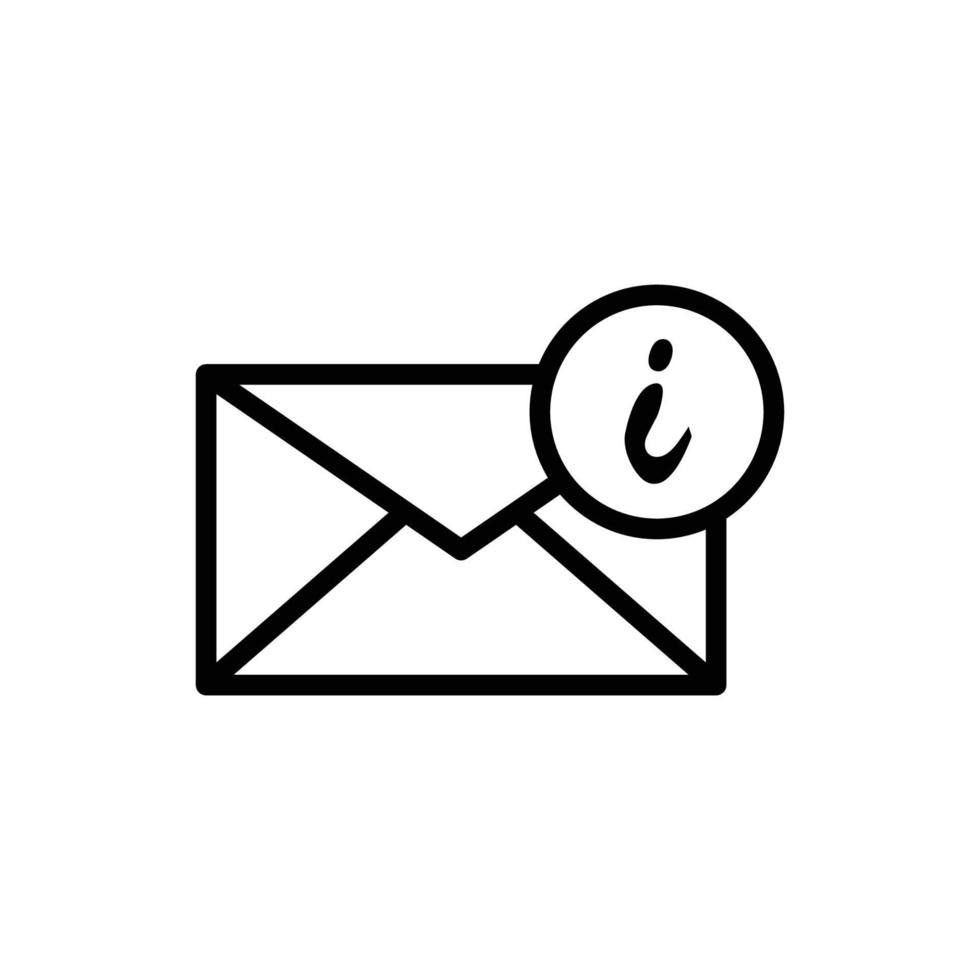 Message and information line icon. Design template vector