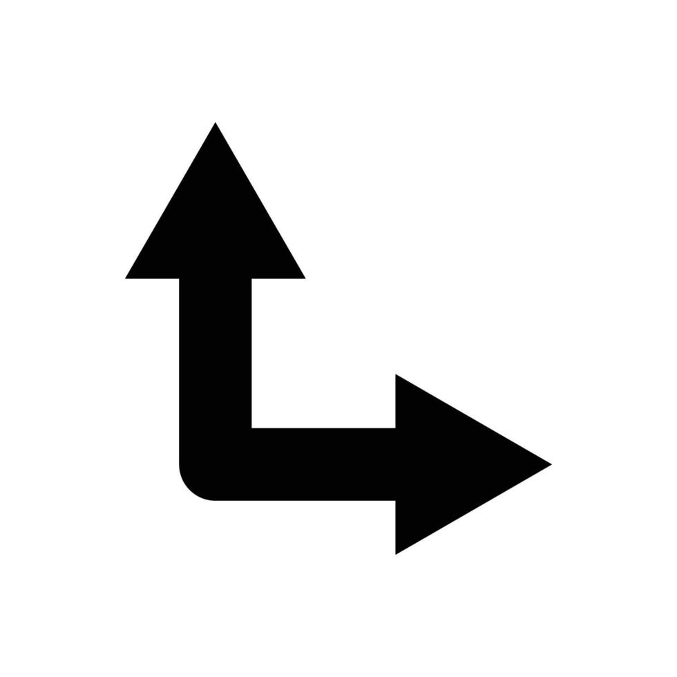 icono de flecha en forma de L. vector de plantilla de diseño