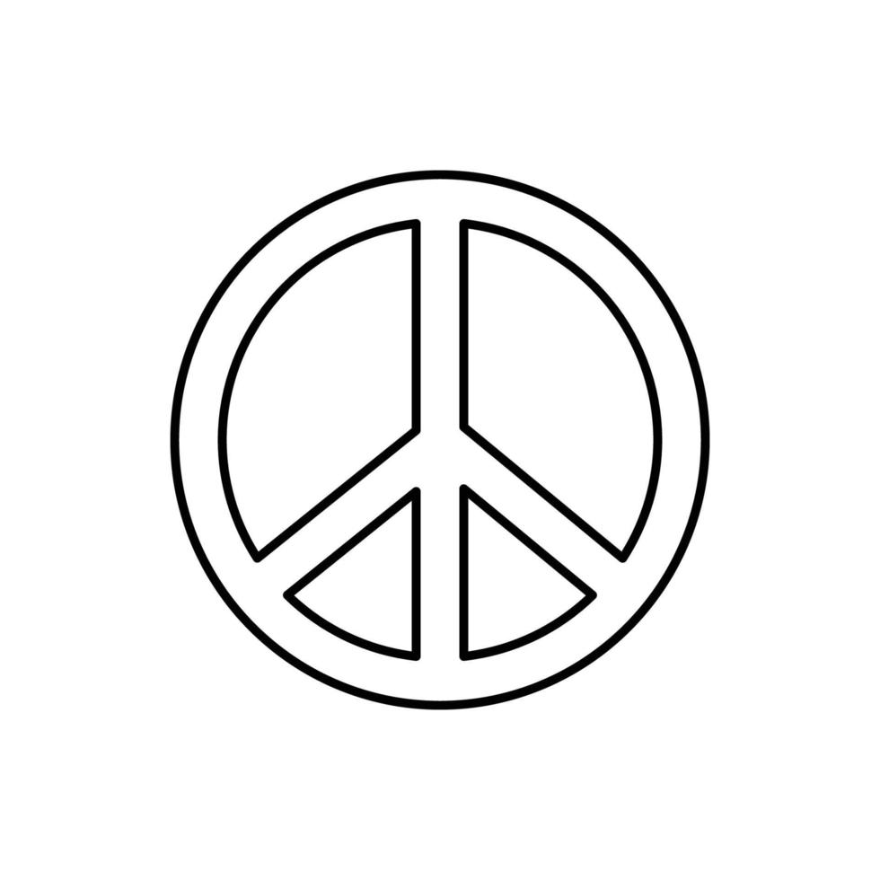 Peace sign line icon. Design template vector