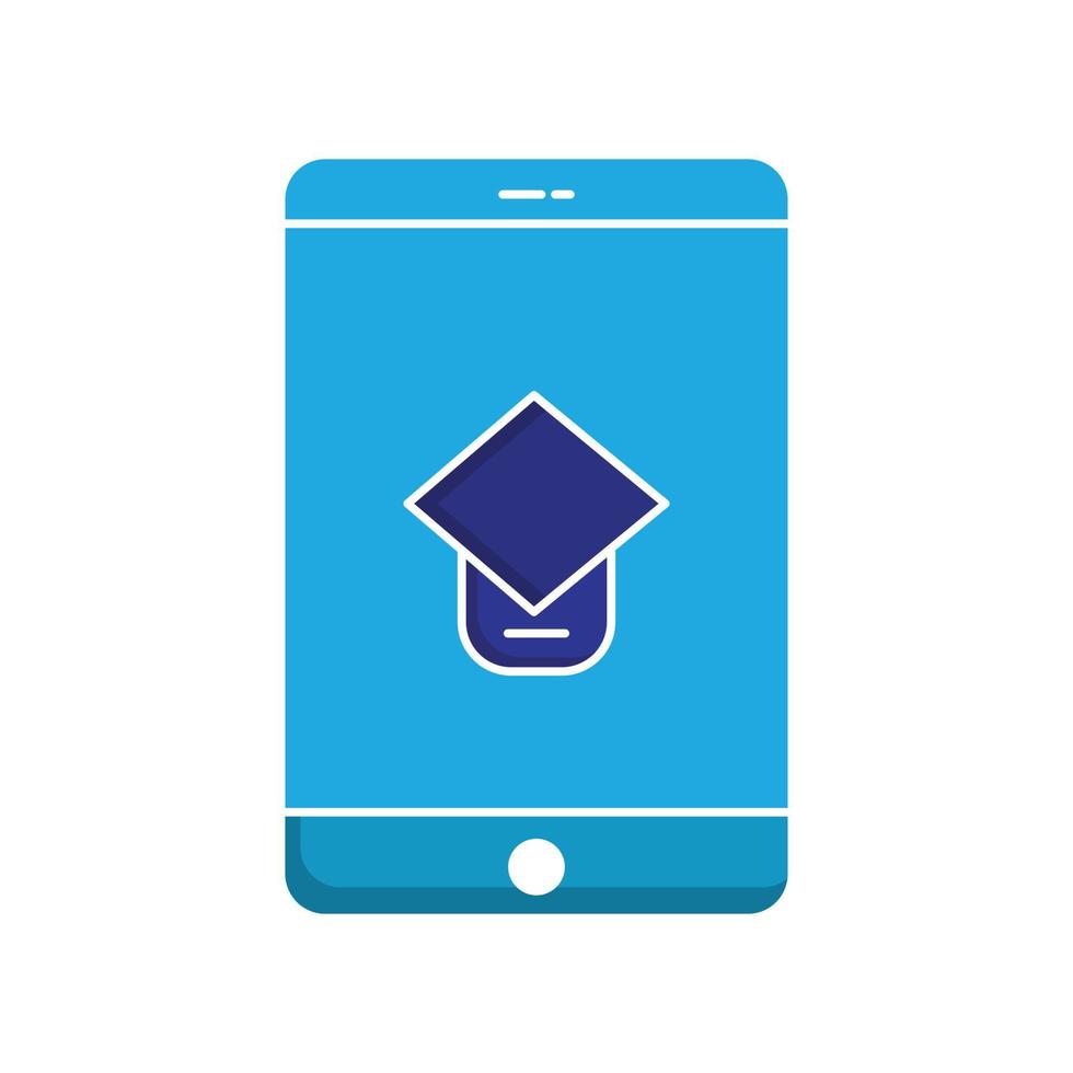 Online education flat icon. Design template vector